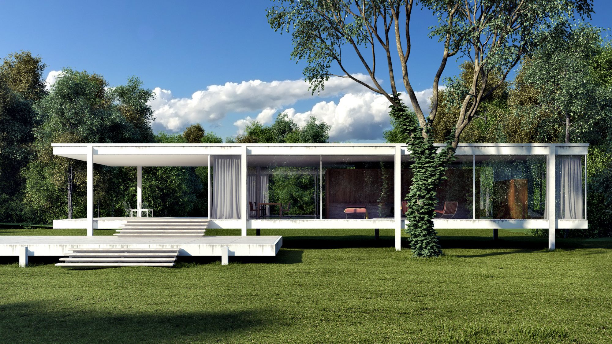 Farnsworth House, Мис ван дер Роэ