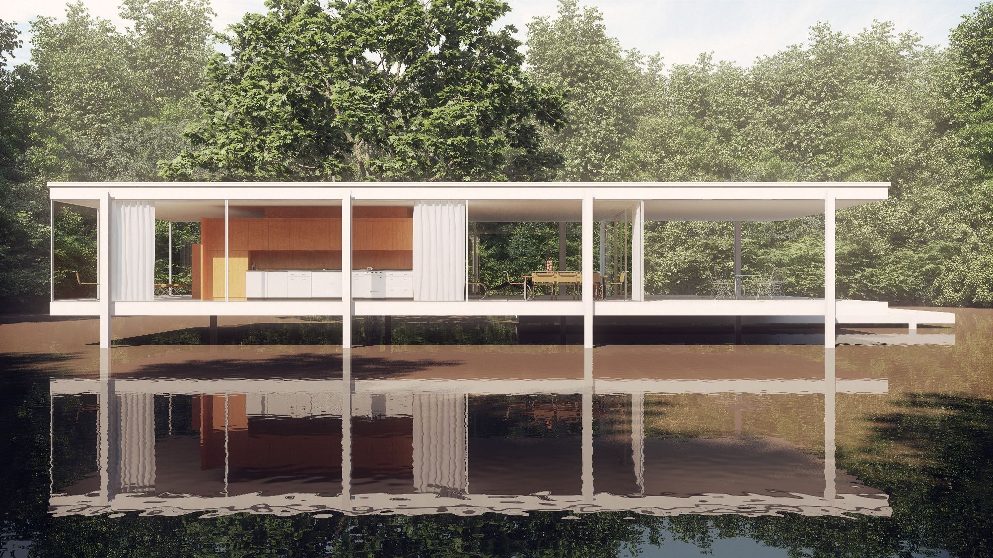 Farnsworth House, Мис ван дер Роэ